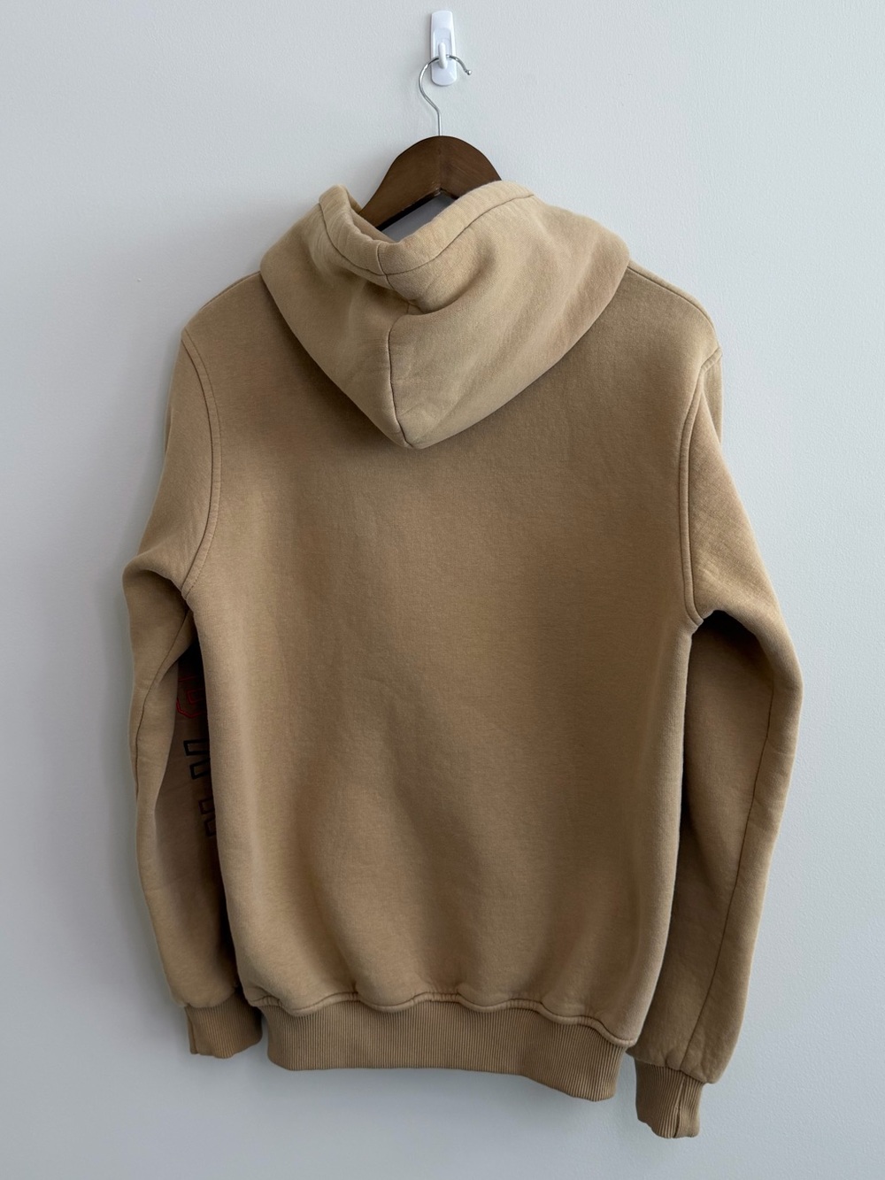 Jordan Air Embroidered Hoodie Tan Beige Pullover Sweatshirt Men’s Large - Picture 3 of 9